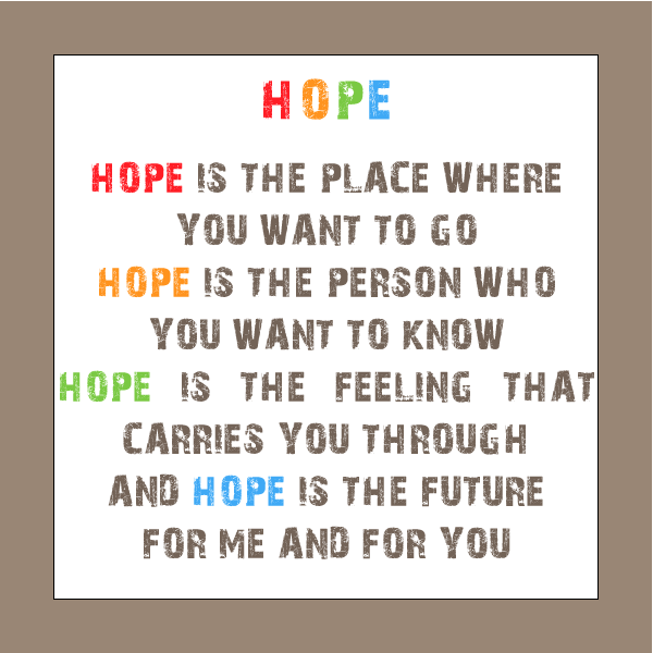 hope is a poem written by ms moem