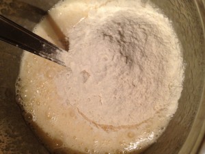 eggs, sugar and flour