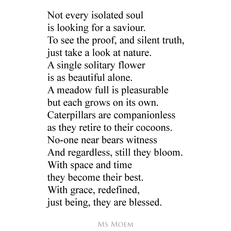 Strength Not In Numbers But In Yourself ~ poem by Ms Moem @msmoem