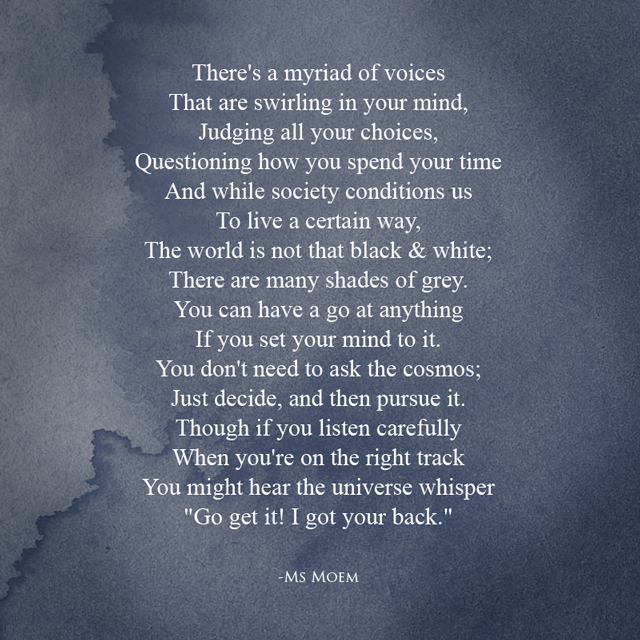 the universe got your back - a poem by ms moem @msmoem