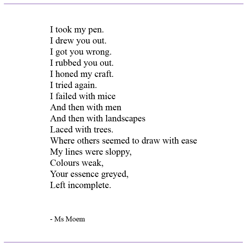 doodle poem by english poet Ms Moem